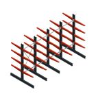 Vorteilsreihe Medium Kragarmregal doppelseitig 2500x5000x800mm (hxbxt) 4 Ebenen