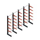 Vorteilsreihe Medium Kragarmregal einseitig 3000x4000x600mm (HxBxT) 5 Ebenen 290/Arm