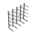 Vorteilsreihe schwere Kragarmregal thermisch verzinkt einseitig 4500x4100x1200mm (HxBxT) 4 Ebenen