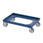 Euro-Lagerbehälter Rollplatte 250 kg ohne Bremse blau