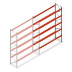 Palettenregal AR T2 5000x3600x1100mm (HxBxT) 5 Ebenen 2252kg/Eb. Anbauregal mit vormontierten Rahmen