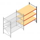 Weitspannregal AR 2500x2250x1200 mm (hxbxt) 3 Ebenen verzinkt Anbauregal mit vormontierten Rahmen