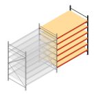 Weitspannregal AR 2500x2250x1200 mm (hxbxt) 6 Ebenen verzinkt Anbauregal mit vormontierten Rahmen