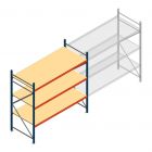Weitspannregal AR 2500x2700x1000 mm (hxbxt) 3 Ebenen blau Anfangsregal