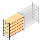 Weitspannregal AR 2500x2700x1000 mm (hxbxt) 5 Ebenen blau Anfangsregal mit vormontierten Rahmen