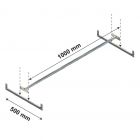 Kleiderstange Ebene Medium Duty 1000x500 mm (bxt)