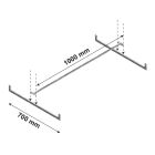 Kleiderstange Ebene Medium Duty 1000x700 mm (bxt)