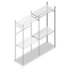 Konfektionsregal Medium Duty 2200x1000x500 mm (HxBxT) 1 Stange 2 Fachböden Anbauregal