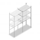 Konfektionsregal Medium Duty 2200x1000x600 mm (hxbxt) 1 Stange 3 Fachböden Anbauregal