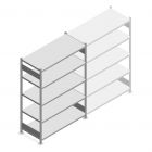 Teilweise gebrauchtes Heavy Duty Fachbodenregal 2000x1300x600 mm (hxbxt) 5 Ebenen 150 kg Anfangsregal