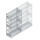 Teilweise gebrauchtes Heavy Duty Fachbodenregal 2500x1000x600 mm (hxbxt) 6 Ebenen Anfangsregal mit Fachbodenrosten