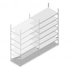 Gebrauchte Fachbodenregal Metalsistem 2500x1200x800 mm (hxbxt) 6 Ebenen Anbauregal