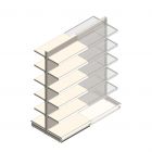 Gondola Tego Ladenregal 2400x1000x470 mm (hxbxt) 6 Ebenen RAL9001 Anfangsregal