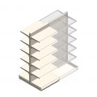 Gondola Tego Ladenregal 2400x1000x570 mm (hxbxt) 6 Ebenen RAL9001 Anfangsregal