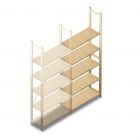 Holz-Fachbodenregal BT Combi 2380x970x370 mm (hxbxt) 5 Ebenen Anbauregal