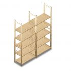 Holzfachbodenregal BT Combi 2380x970x500 mm (hxbxt) 5 Ebenen Anbauregal