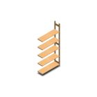 Holz-Fachbodenregal BT Euro 2100x970x300 mm (HxBxT) 5 Ebenen Anbauregal