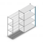 Fachbodenregal Medium Duty 2000x1300x600mm (hxbxt) 4 Ebenen blau Anbauregal