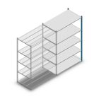 Fachbodenregal Medium Duty 2000x1300x700 mm (HxBxT) 5 Ebenen blau Anbauregal