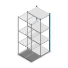 Fachbodenregal Medium Duty 2000x550x800 mm (HxBxT) 4 Ebenen blau Anbauregal