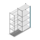 Fachbodenregal Medium Duty 2000x850x500 mm (HxBxT) 5 Ebenen blau Anbauregal