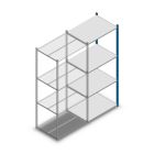 Fachbodenregal Medium Duty 2000x850x600mm (HxBxT) 4 Ebenen blau Anbauregal