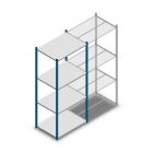 Fachbodenregal Medium Duty 2000x850x600mm (hxbxt) 4 Ebenen blau Anfangsregal