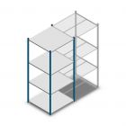 Fachbodenregal Medium Duty 2000x850x800mm (hxbxt) 4 Ebenen blau Anfangsregal