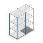 Fachbodenregal Medium Duty 2000x850x800mm (hxbxt) 4 Ebenen blau Anfangsregal