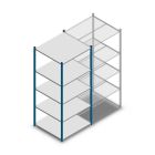 Fachbodenregal Medium Duty 2000x850x800mm (hxbxt) 5 Ebenen blau Anfangsregal