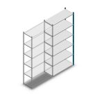 Fachbodenregal Medium Duty 2000x1000x400mm (HxBxT) 6 Ebenen blau Anbauregal