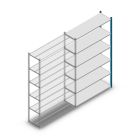 Fachbodenregal Medium Duty 2200x1300x400mm (HxBxT) 6 Ebenen blau Anbauregal