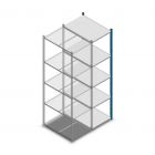 Fachbodenregal Medium Duty 2200x550x800mm (hxbxt) 5 Ebenen blau Anbauregal