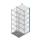 Fachbodenregal Medium Duty 2200x550x800 mm (HxBxT) 6 Ebenen blau Anbauregal
