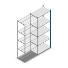 Fachbodenregal Medium Duty 2200x850x500 mm (HxBxT) 5 Ebenen blau Anbauregal
