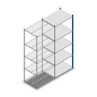 Fachbodenregal Medium Duty 2200x850x600 mm (HxBxT) 5 Ebenen blau Anbauregal