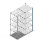 Fachbodenregal Medium Duty 2200x850x800mm (hxbxt) 5 Ebenen blau Anbauregal