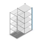 Fachbodenregal Medium Duty 2200x850x800 mm (HxBxT) 5 Ebenen blau Anbauregal
