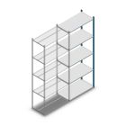 Fachbodenregal Medium Duty 2500x1000x500 mm (HxBxT) 5 Ebenen blau Anbauregal