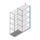 Fachbodenregal Medium Duty 2500x1000x600 mm (HxBxT) 5 Ebenen blau Anbauregal