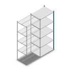 Fachbodenregal Medium Duty 2500x1000x700mm (HxBxT) 5 Ebenen blau Anbauregal