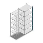 Fachbodenregal Medium Duty 2500x1000x700 mm (HxBxT) 6 Ebenen blau Anbauregal