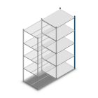 Fachbodenregal Medium Duty 2500x1000x800mm (HxBxT) 5 Ebenen blau Anbauregal