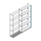 Fachbodenregal Medium Duty 2500x1150x400 mm (HxBxT) 5 Ebenen blau Anbauregal