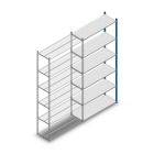 Fachbodenregal Medium Duty 2500x1150x400 mm (HxBxT) 6 Ebenen blau Anbauregal