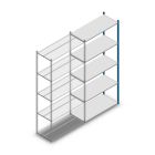 Fachbodenregal Medium Duty 2500x1150x500 mm (HxBxT) 5 Ebenen blau Anbauregal