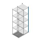 Fachbodenregal Medium Duty 2500x550x700 mm (HxBxT) 5 Ebenen blau Anbauregal
