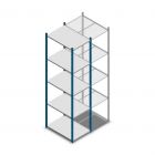 Fachbodenregal Medium Duty 2500x550x800mm (hxbxt) 5 Ebenen blau Anfangsregal