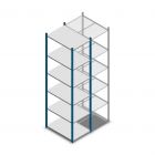 Fachbodenregal Medium Duty 2500x550x800mm (hxbxt) 6 Ebenen blau Anfangsregal