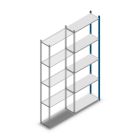 Fachbodenregal Medium Duty 2500x850x300 mm (HxBxT) 5 Ebenen blau Anbauregal
